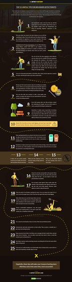 Infographic: TOP 25 USEFUL METAL DETECTING TIPS FOR BEGINNERS